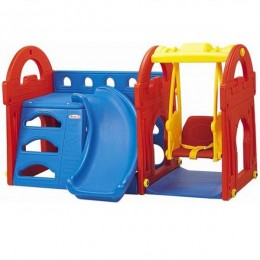 ИГРОВОЙ КОМПЛЕКС 4 в 1  Домик+горка+качели+лазалки